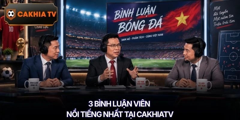3 bình luận viên nổi tiếng nhất tại Cakhiatv