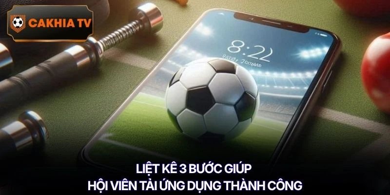 Liệt kê 3 bước giúp hội viên tải ứng dụng thành công